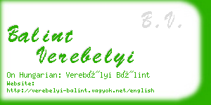 balint verebelyi business card